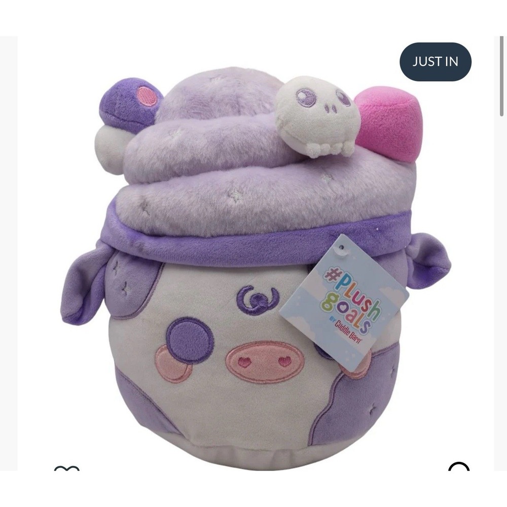 Plush Goals Cow Cuddle Barn 17 JUMBO Witchy Brew‎ Mooshake Plush New